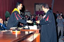 Carlo Rubbia riceve la laurea honoris causa a camerino