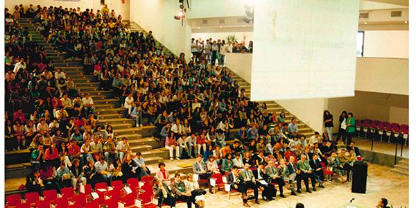 Salone di Orientamento all’Auditorium Benedetto XIII nel 1990